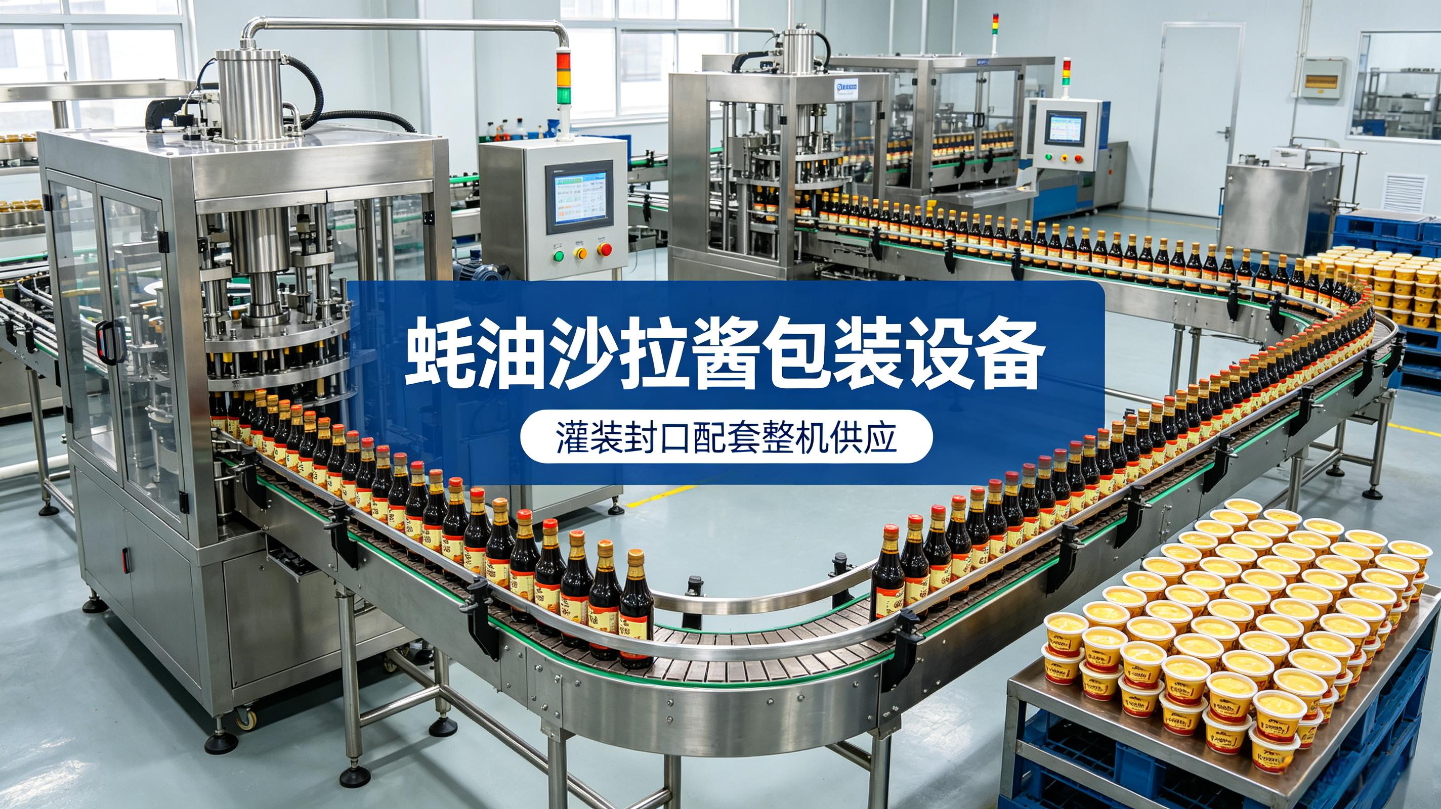 蚝油沙拉酱包装设备一站式供应 灌装封口配套整机源头工厂