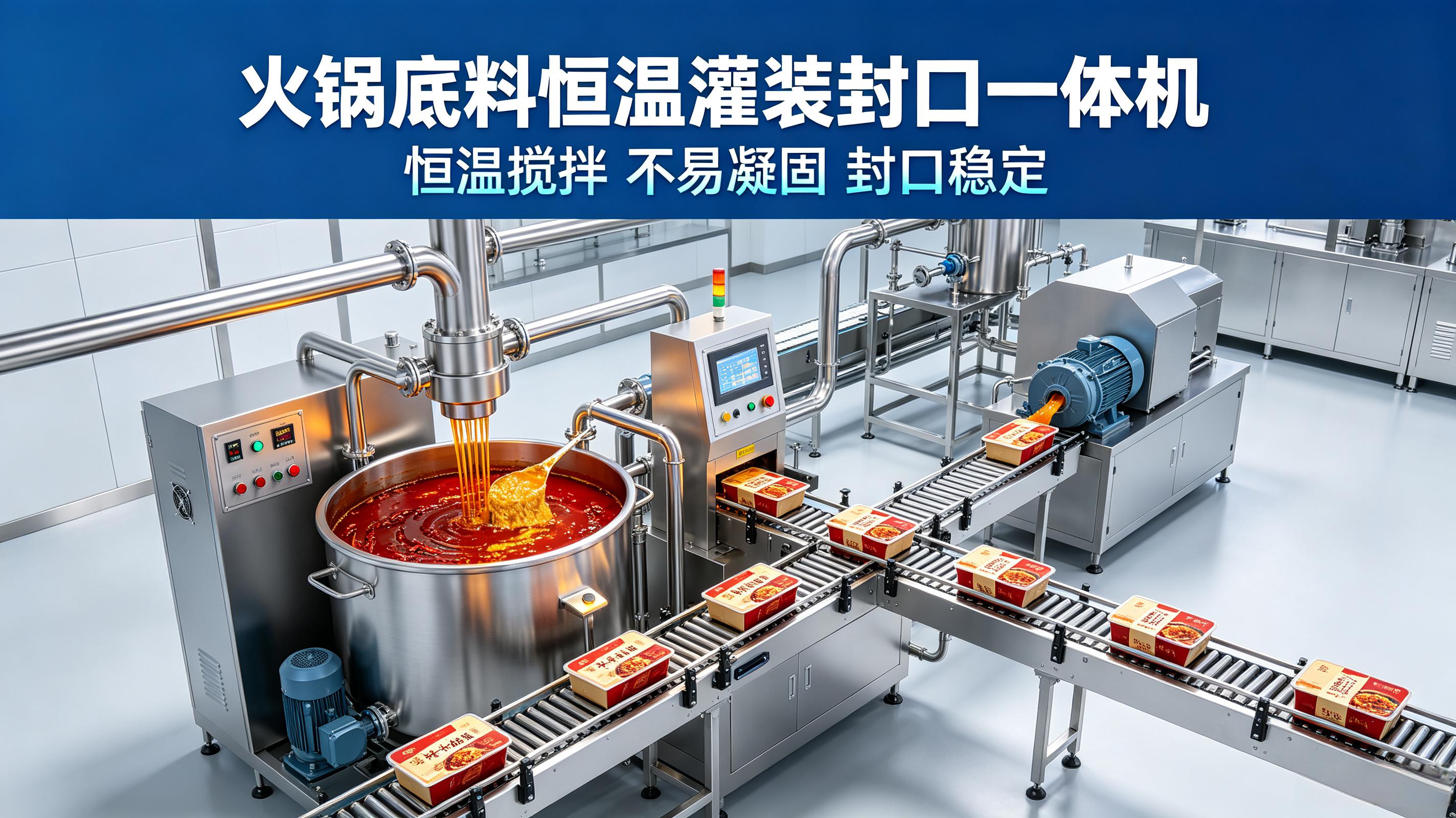 预制袋牛油火锅底料灌装封口机，支持多规格定制生产