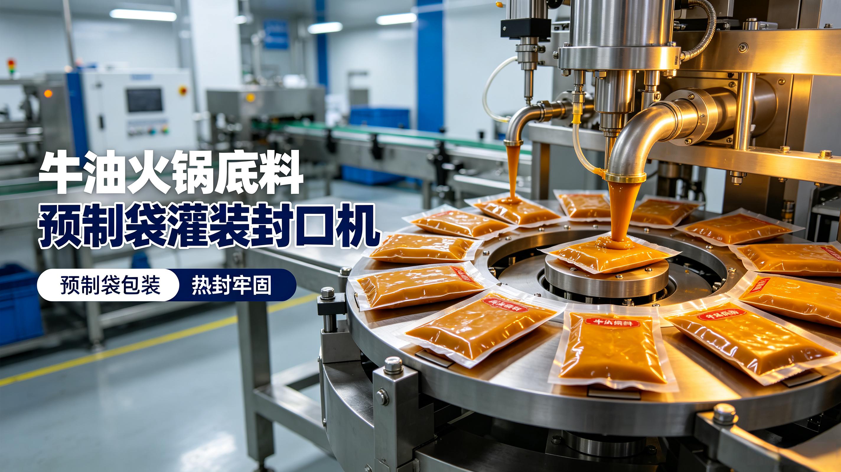 牛油火锅底料预制袋灌装封口机