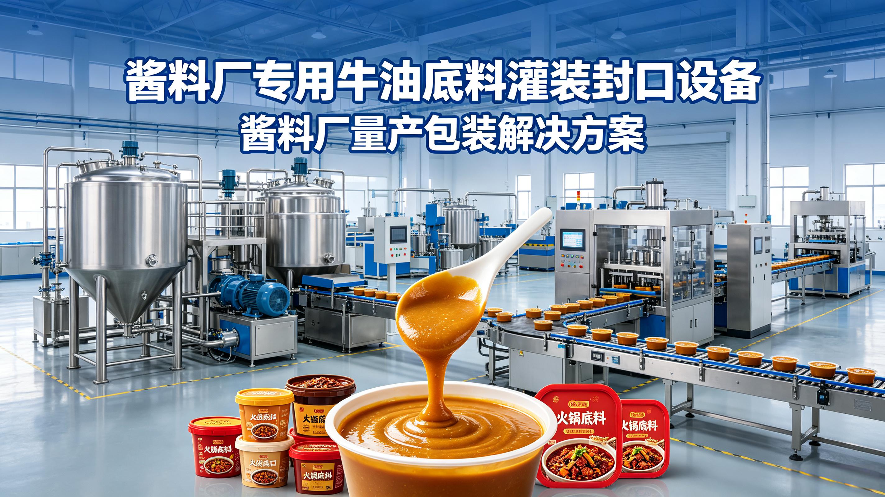 酱料厂专用牛油底料灌装封口设备