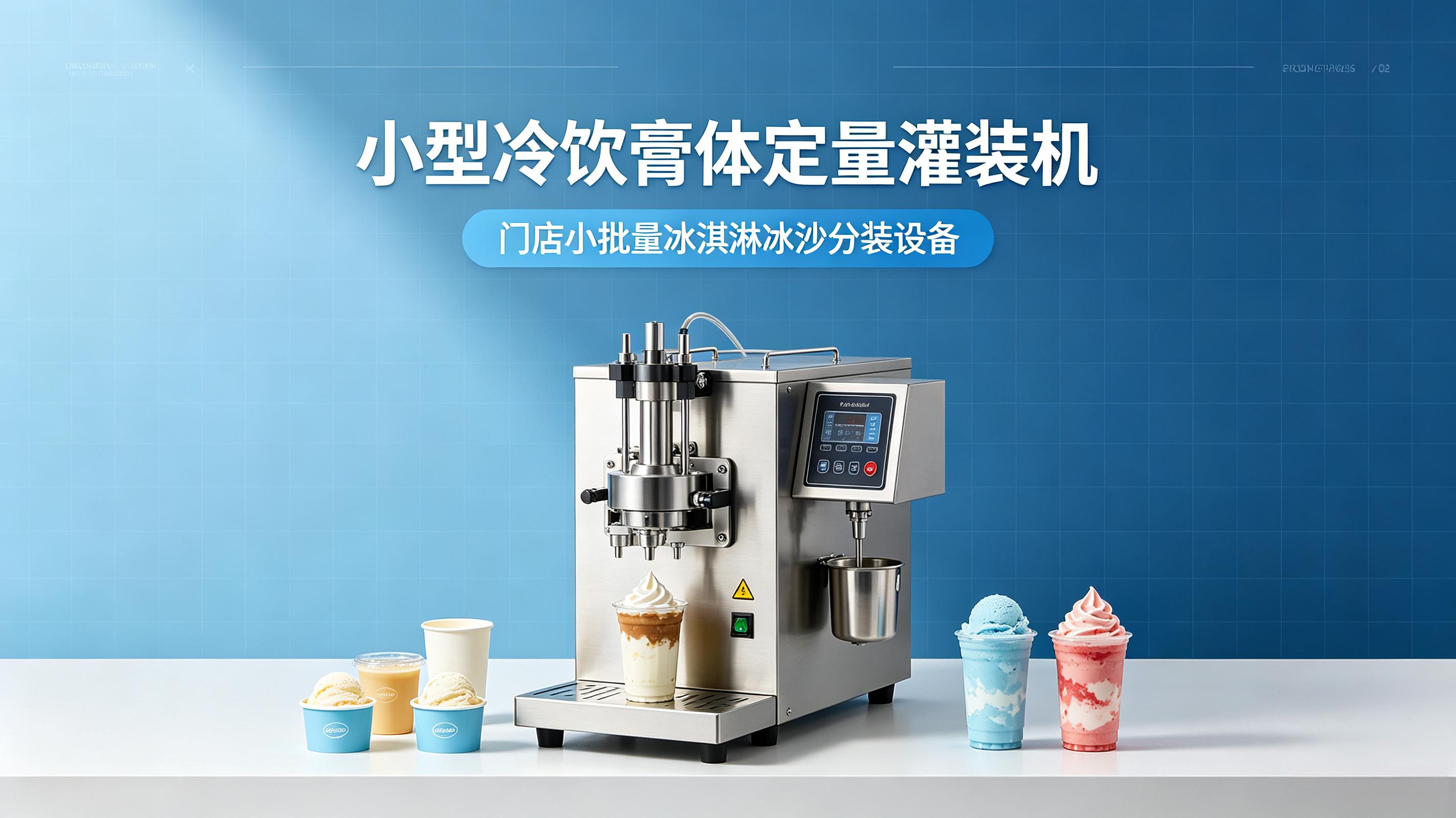 小型冷饮膏体定量灌装机 门店小批量冰淇淋冰沙分装设备介绍