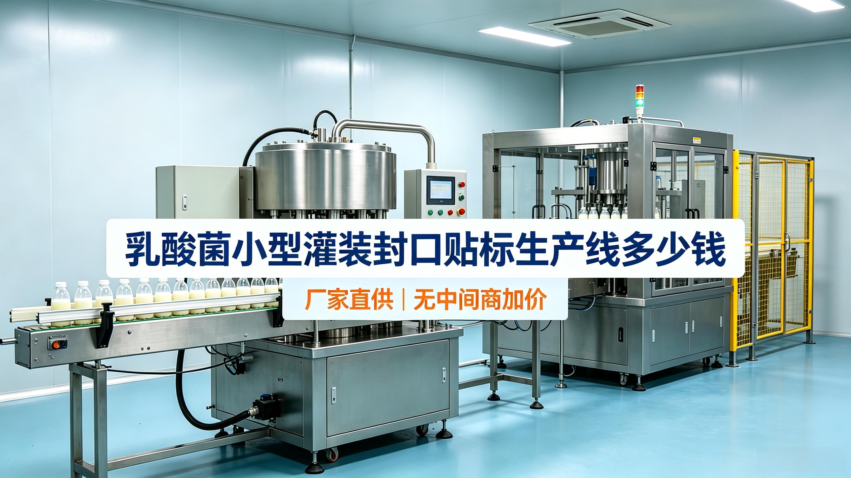 乳酸菌小型灌装封口贴标生产线多少钱 厂家直供无中间商加价