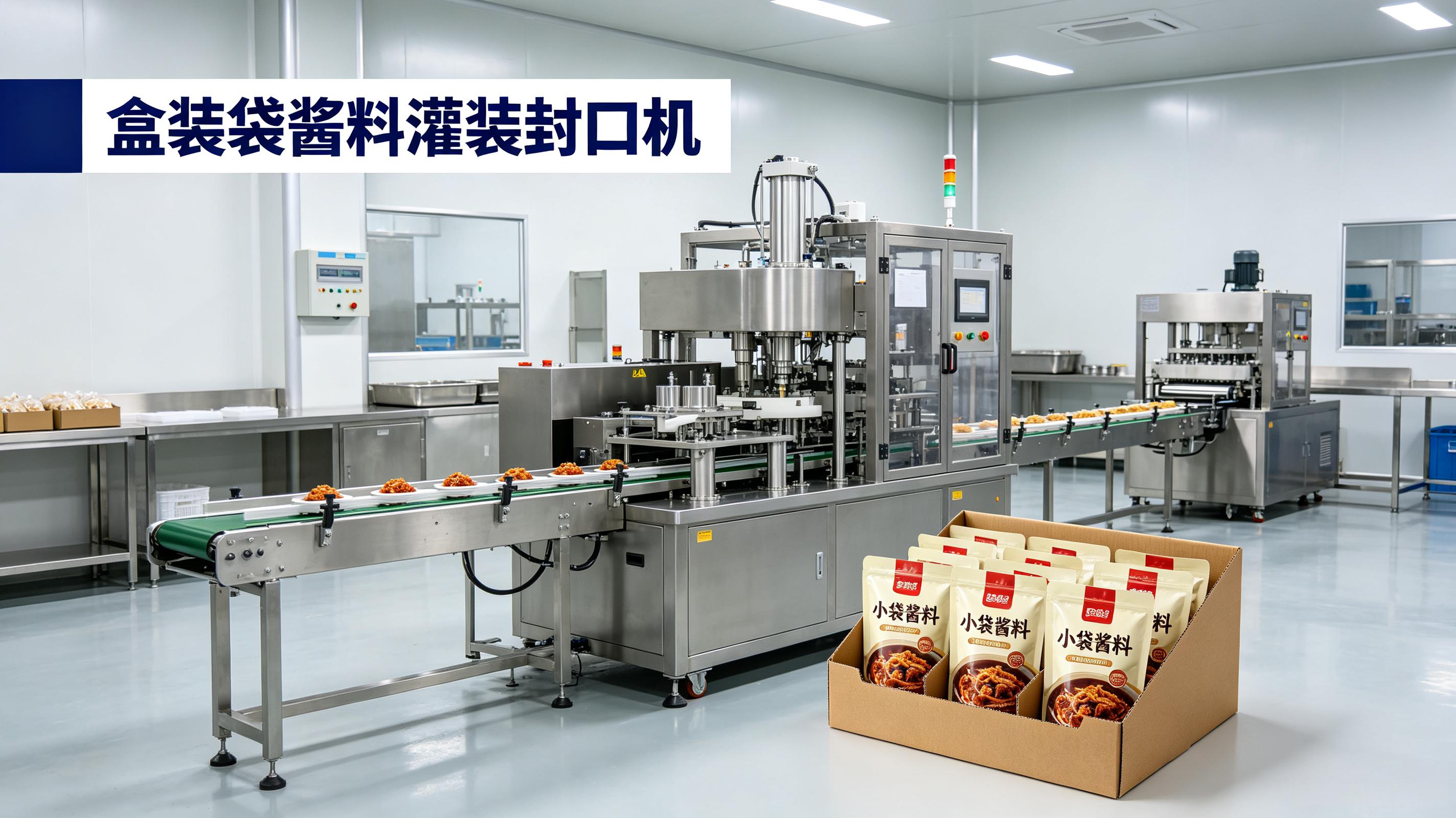 5-50KG盒装袋酱料灌装封口机，专为芝麻酱、花生酱等高粘度产品称重灌装设计