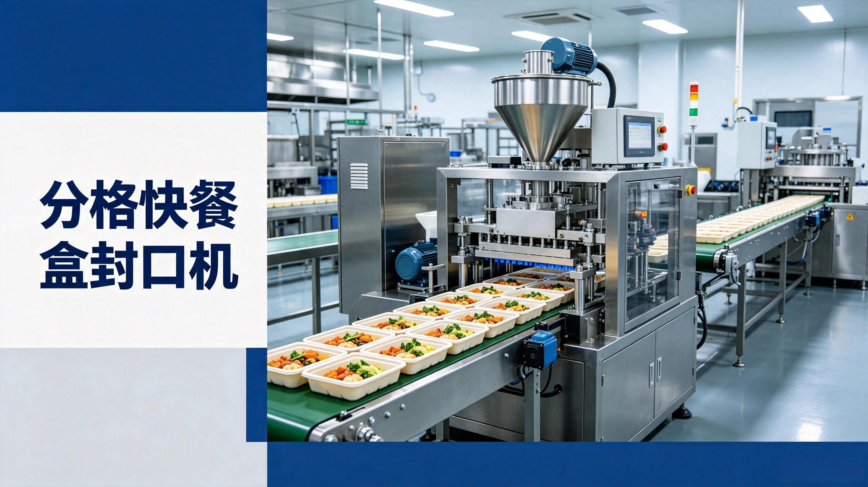 分格快餐盒封口机 | 一餐多格精准灌装封口，解决菜品串味难题