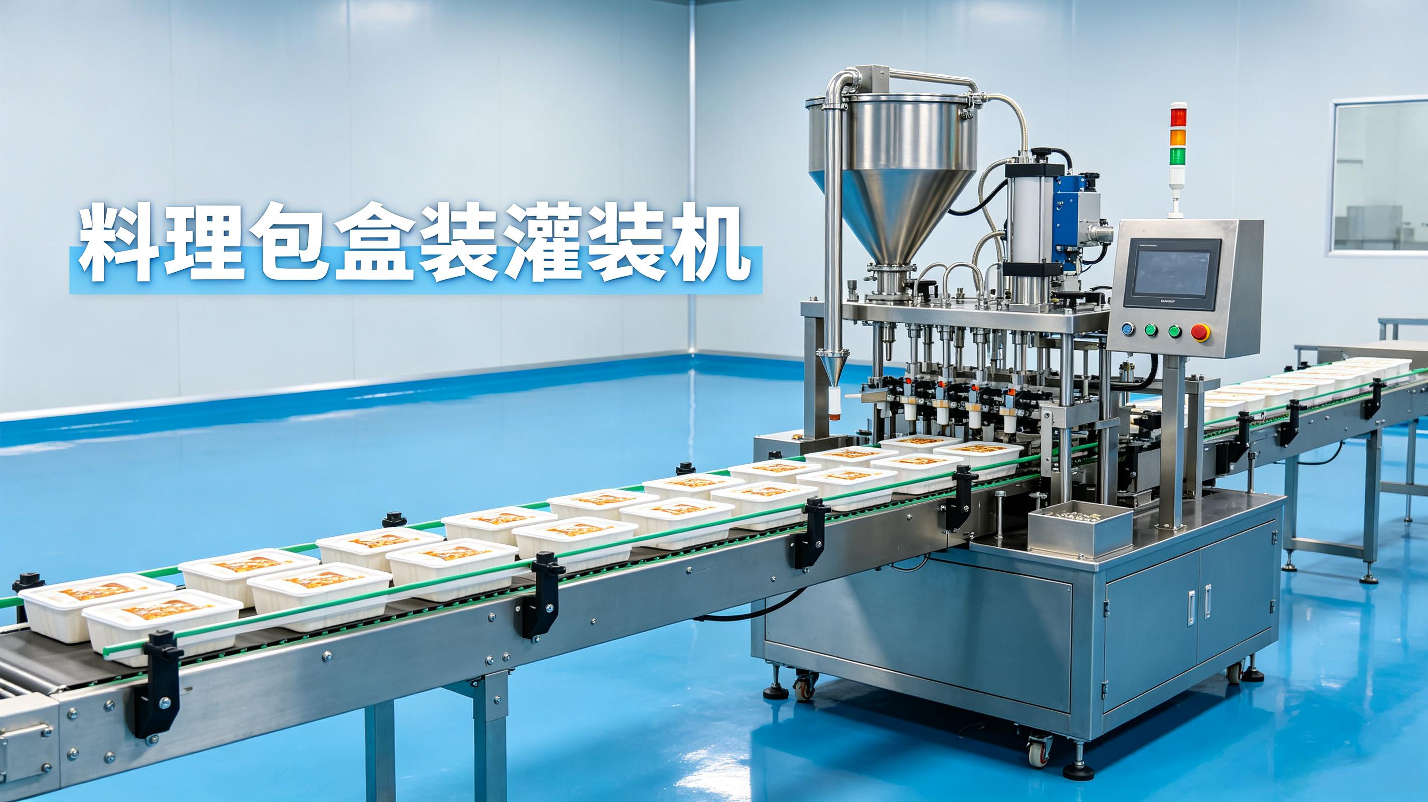 灌装封口一体机：即食料理包盒装产线的气调保鲜核心设备
