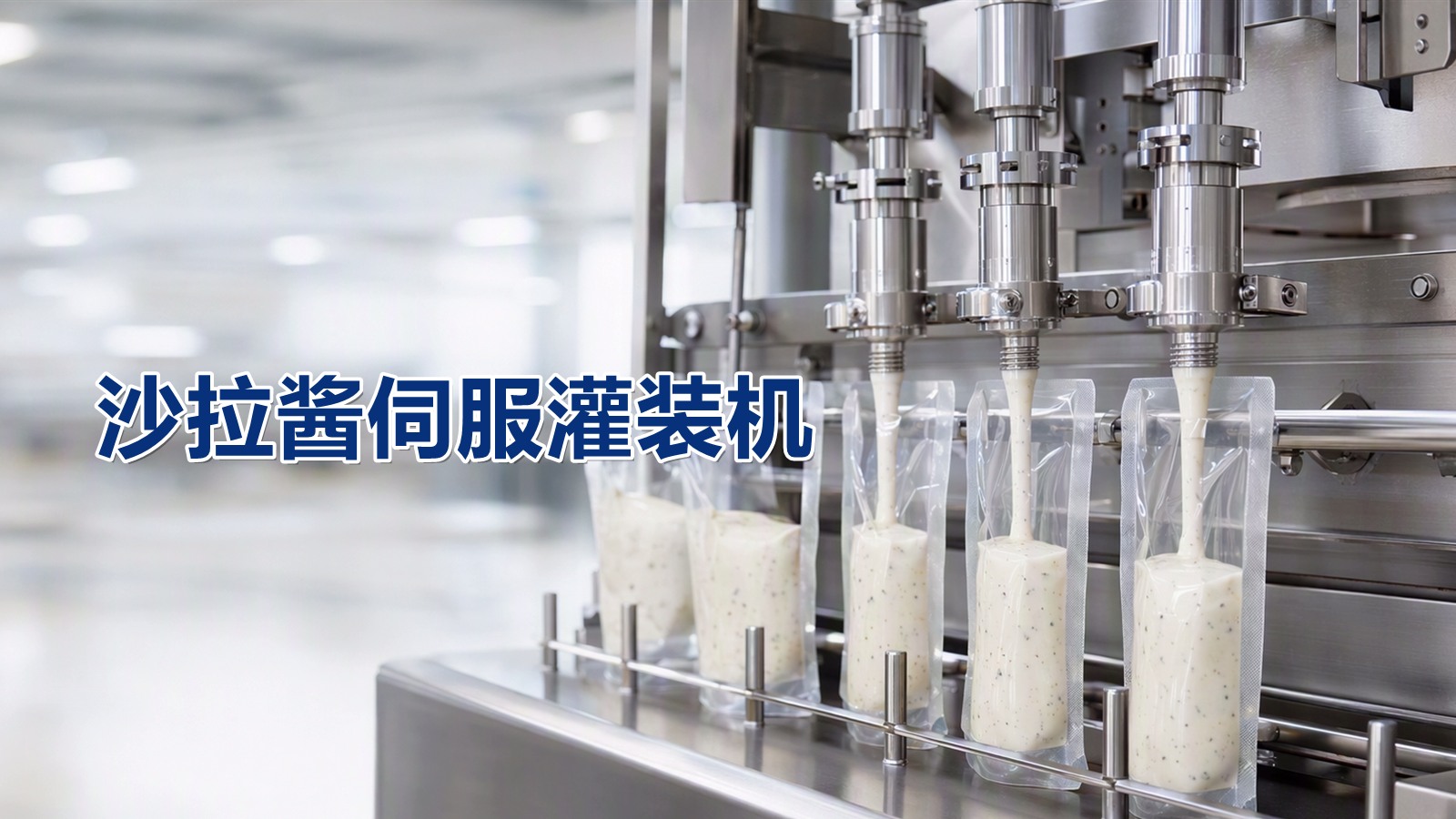沙拉酱伺服灌装机——精准控量，告别滴漏和浪费