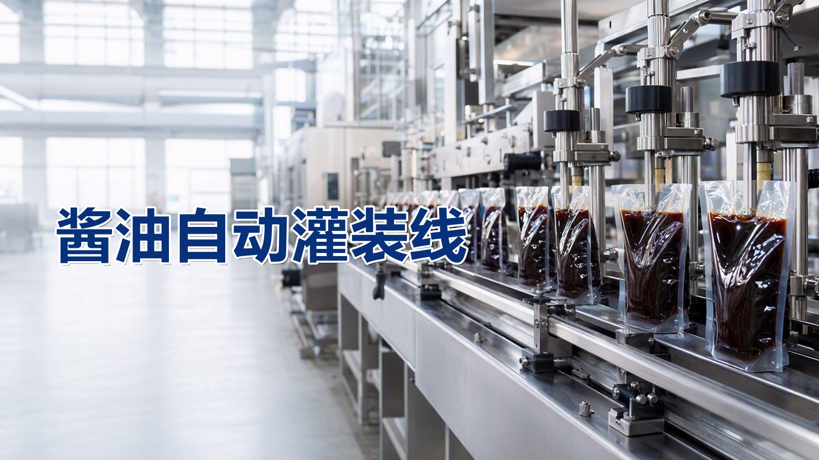 酱油自动灌装线实拍：从吹瓶到贴标全流程自动化