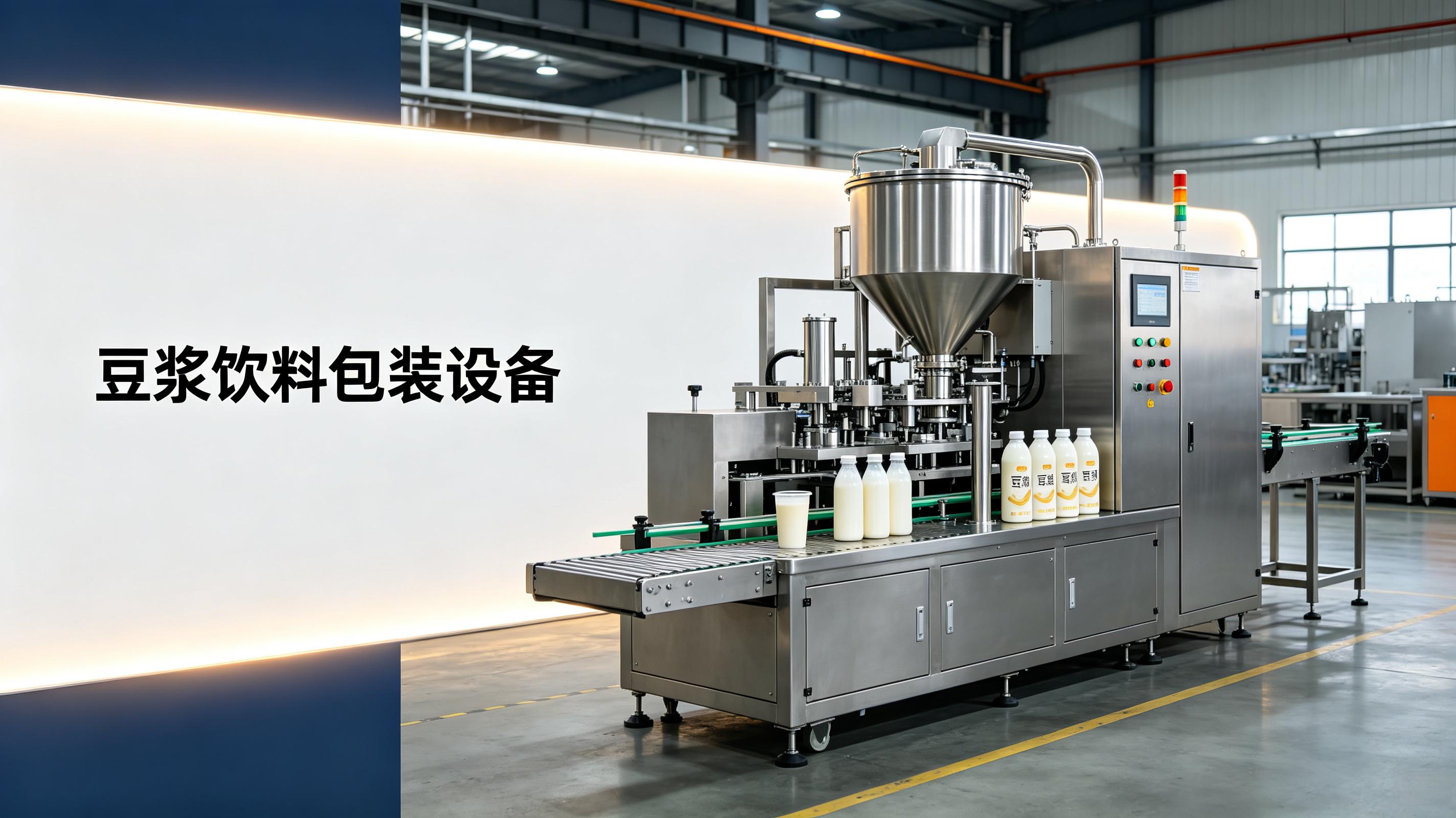 豆浆饮料包装设备厂家：伺服灌装让每盒豆浆净含量一致