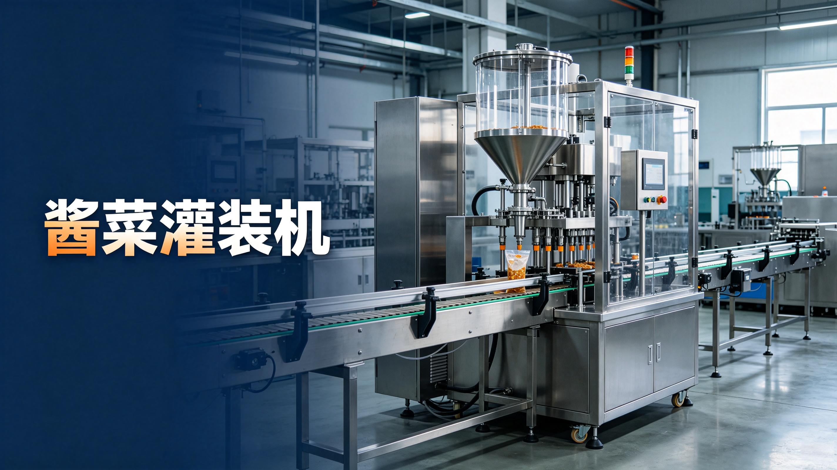 酱菜灌装机——固液混合灌装，菜丝、汤汁比例稳定可控