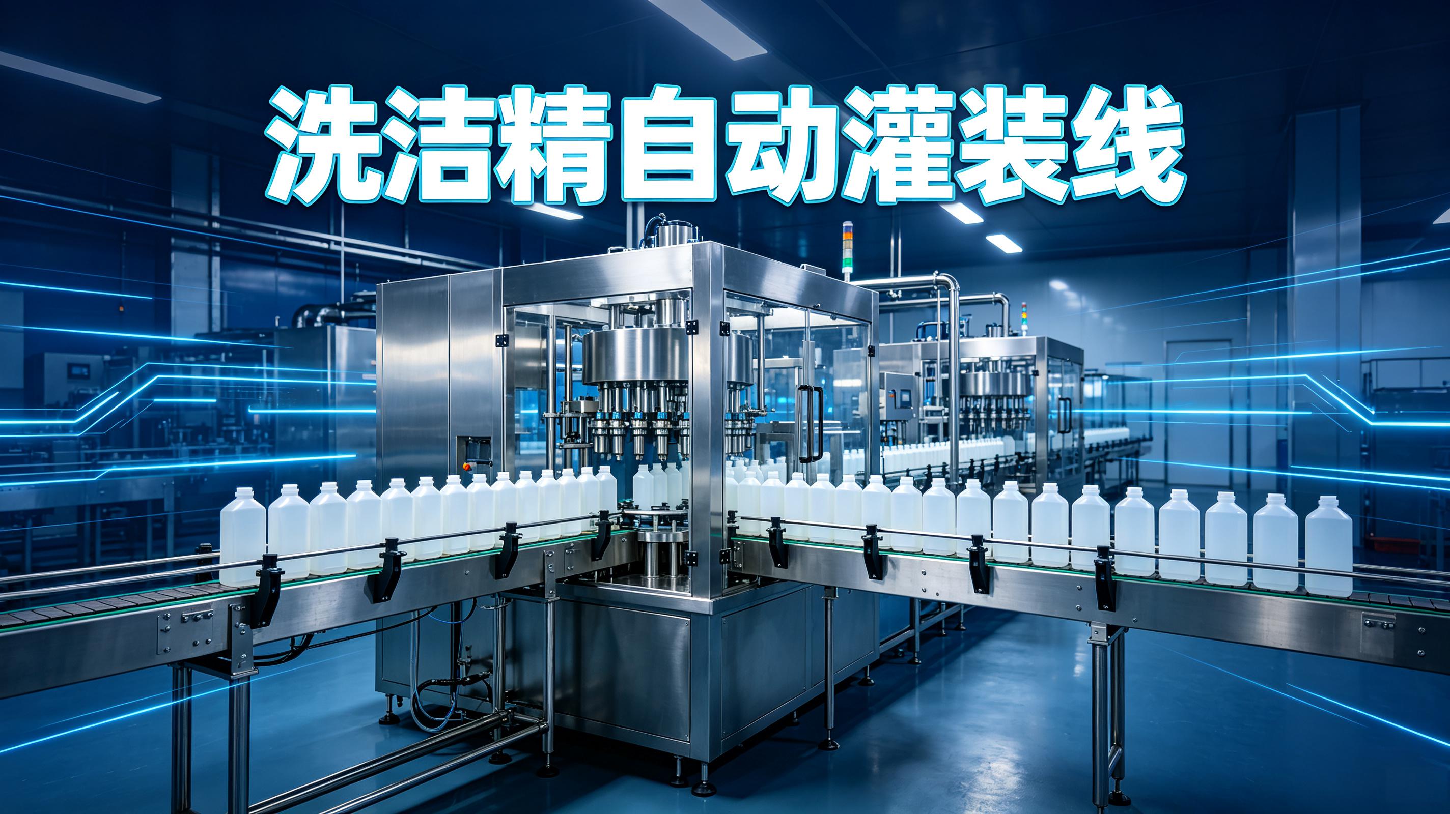 洗洁精自动灌装线——从理瓶到装箱，日产 5 万瓶的配置方案