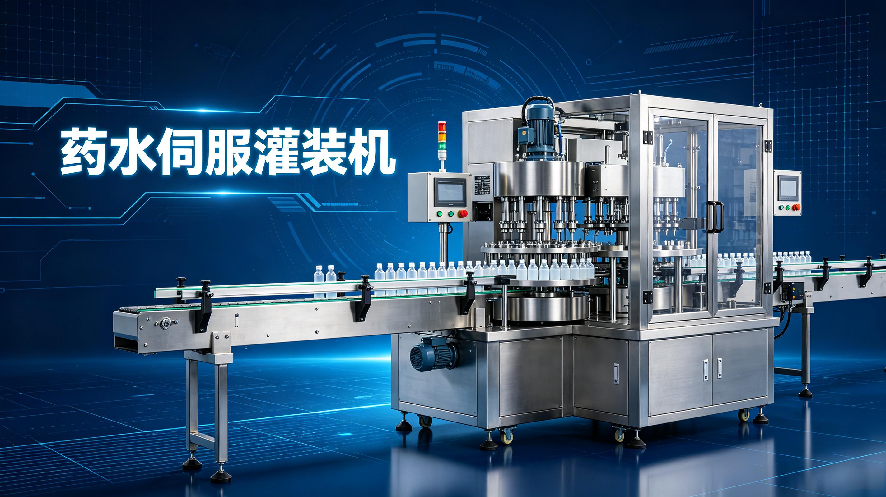 药水伺服灌装机——低速精准灌装，易起泡药液也能稳定灌装
