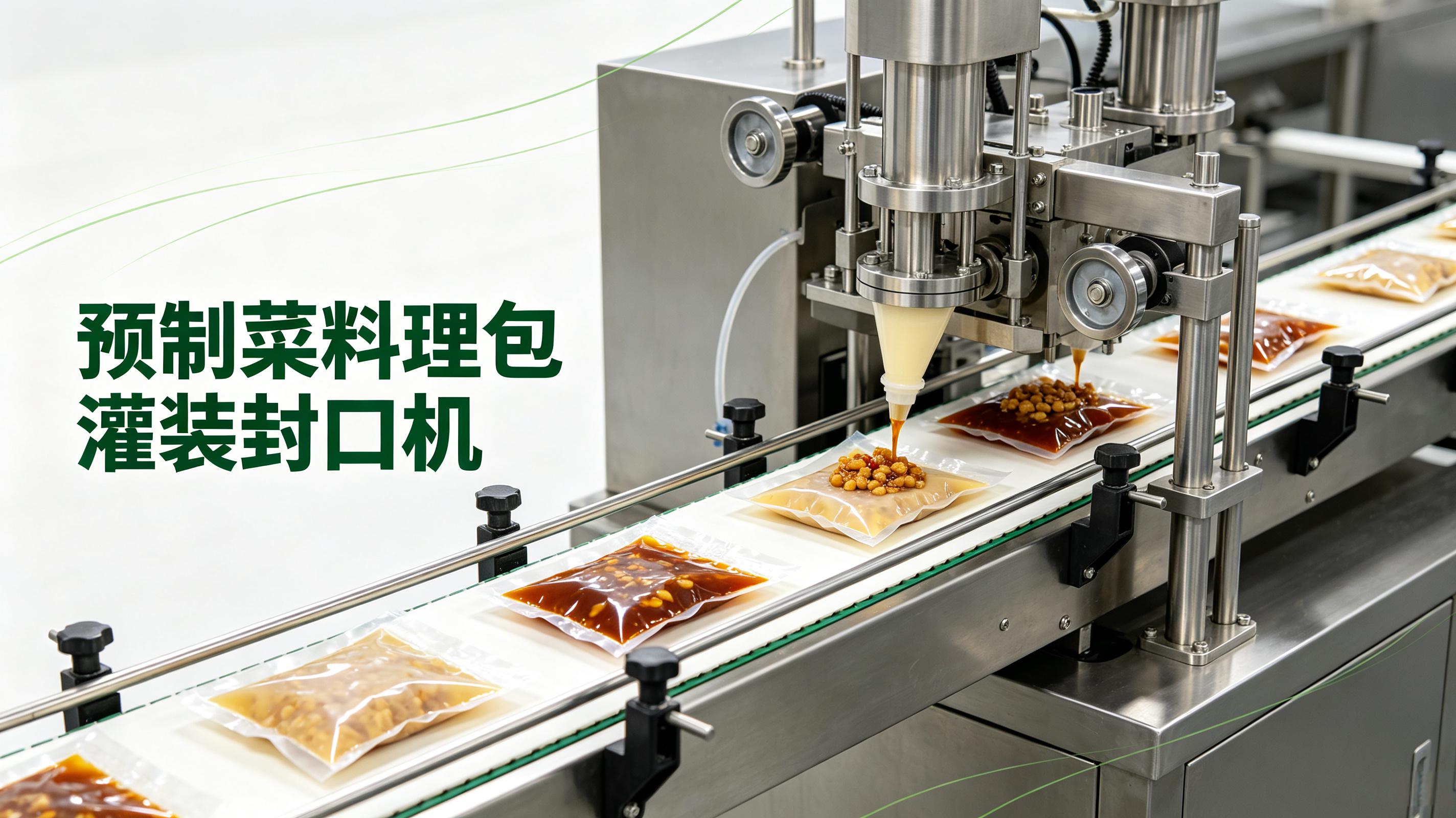 预制菜料理包灌装封口机选型：吸嘴袋和自立袋该怎么定